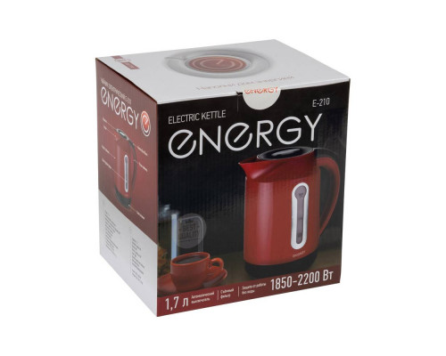 Чайник электрический Energy E-210 153084 1,7л пластик 2200Вт красный