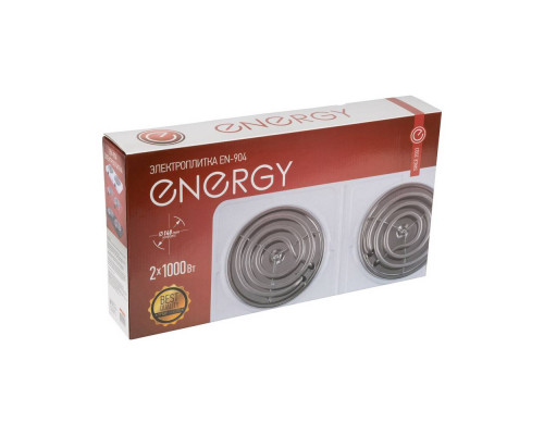 Электроплитка 2конф. EN-904R(159735) Energy 1000Вт спираль электр. красн.