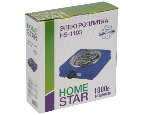 Электроплитка 1комф. HS-1103(008750) Homestar 1000Вт спираль фиолетовый