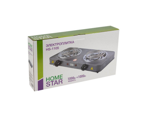 Электроплитка 2комф. HS-1105(003584) Homestar 2000Вт спираль сер.