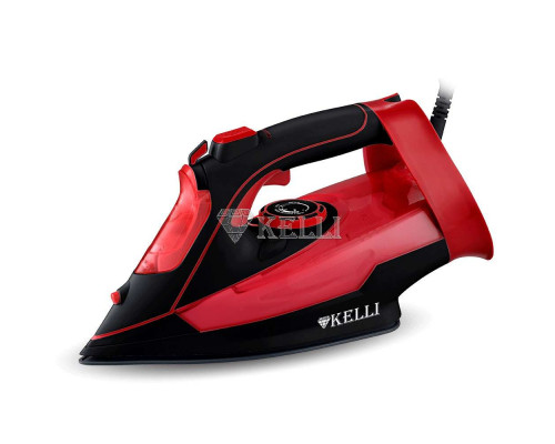 Утюг Kelli KL-1634 черн.-красн. 2600 Вт керам.покр. пар самоочистка