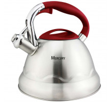 Чайник MERCURY MC-6595 3л сталь хром свисток серебристый