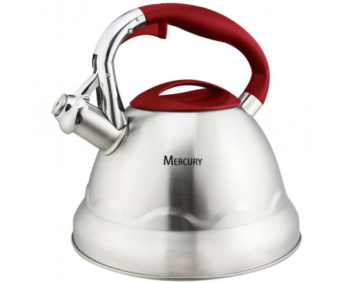 Чайник MERCURY MC-6595 3л сталь хром свисток серебристый