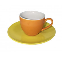 Кофейный сервиз K6-002 ФэнТорг 0,1л. 12пр. керам. желт-оранж.