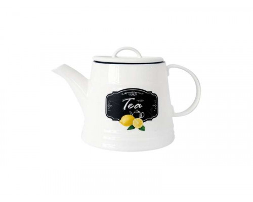 Заварочный чайник 5629-900-J020 КОРАЛЛ керам. 0,9л бел. "Kitchen basic"