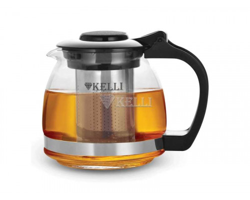 Заварочный чайник KL-3085 Kelli стекло 0,7л прозрачн.