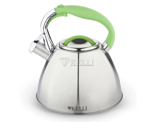 Чайник KELLI KL-4336 3л сталь хром свисток серебристый