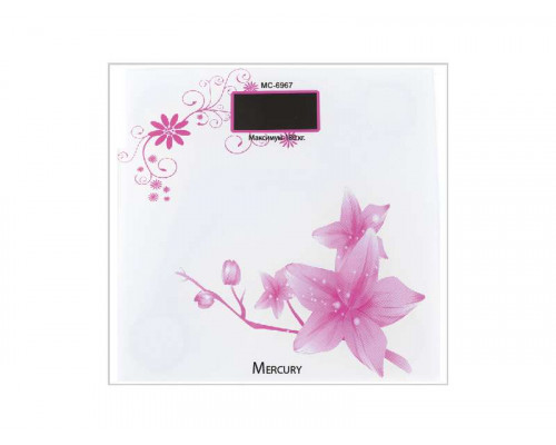 Весы напольные электронные MercuryHaus Цветок MC-6967 макс нагр. 180кг стекло