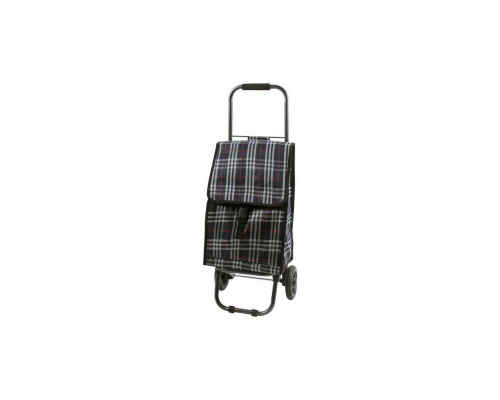 Тележка багажная D203ECO(002250) Рыжий кот "Tartan" м. вес-30кг. с сумк. пласт. кол. метал.