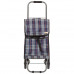 Тележка багажная D203ECO(002250) Рыжий кот "Tartan" м. вес-30кг. с сумк. пласт. кол. метал.