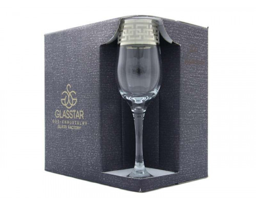 Бокалы для шампанского GN42_160_3 GLASSTAR Браслет 0,2л 6пр. стекло