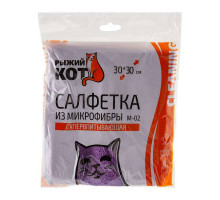 Салфетка Рыжий кот M-02 (310225), 30x30 см, микрофибра
