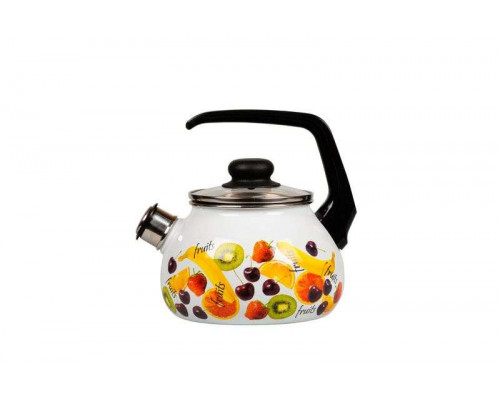 Чайник VITROSS Fruits 1RA12 2л металл эмаль свисток белый