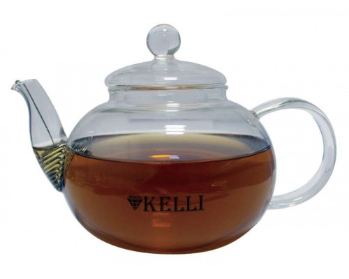 Заварочный чайник KL-3077 Kelli стекло 0,8л прозрачн.