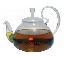Чайник заварочный KL-3080 Kelli стекло 0,8л прозрачн.