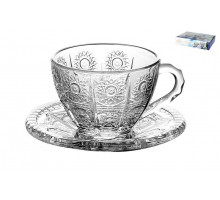 Чайный сервиз 12 пр. КОРАЛЛ TZ-GB09D6007XTY "Хрустальное солнце", 0,2 л, стекло