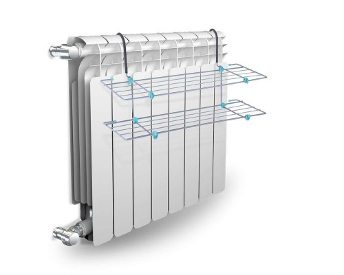 Сушилка для белья на батарею СБ6-65 Ника 6,2м. 65х34х36см. метал. серый