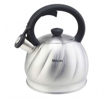 Чайник MERCURY MC-6589 3,5л металл хром свисток серебристый