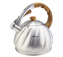 Чайник MERCURY MC-6590 3,5л металл хром свисток серебристый