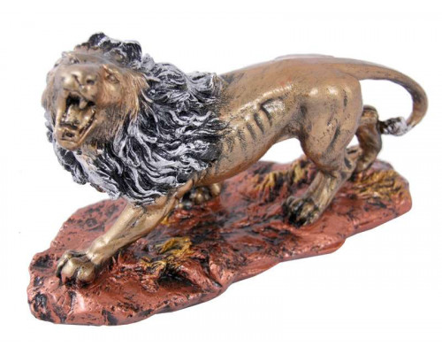 Статуэтка "Рычащий лев" 8075 25см керам. бронза