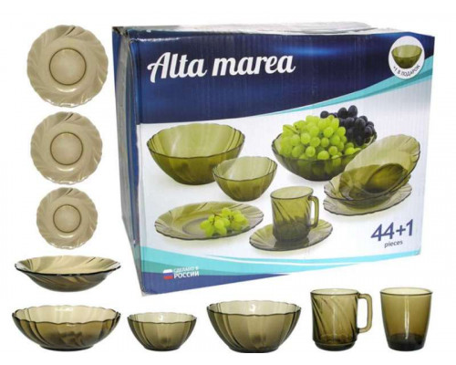 Столовый серв. 62207 КОРАЛЛ "ALTA MAREA" 45пр. стекло