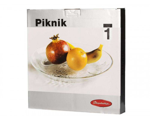 Тарелка PSB54646B Pasabahce "Piknik" d-31см 1пр. стекло кругл. сер.