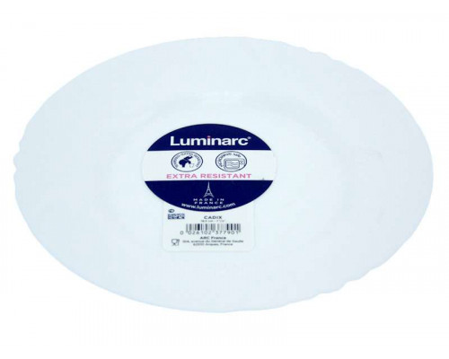 Тарелка десертная LUMINARC Cadix H4129 19см стекло белый