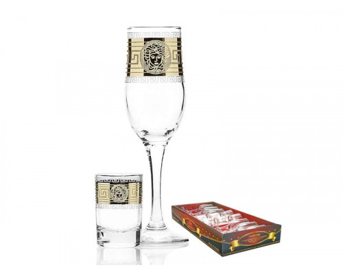 Бокалы+стопки GN160/22 GLASSTAR Версаль 12пр. стекло прозрачн.