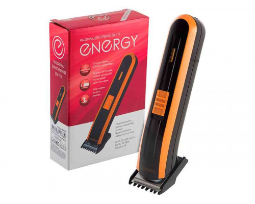 Машинка для стрижки волос Energy EN-716 004709 1 насад. аккумулятор пластик/нерж сталь чёрный/оранже Машинка для стрижки волос Energy EN-716 004709 1 насад. аккумулятор пластик/нерж сталь чёрный/оранже