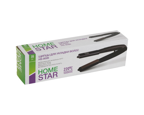 Выпрямитель для волос Homestar HS-8006 002811 30Вт 8х2,5см пластик алюм. чёрный