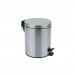 Ведро для мусора DBM-01-12(310431) Рыжий кот 12л кругл. с крыш. педал. нерж.ст. матовый