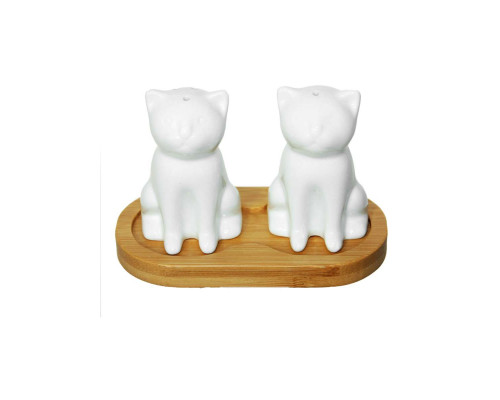 Специи набор 187-48008 BALSFORD "Коты" на подставке 2пр. керам. бел.