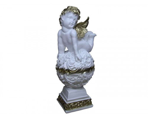 Статуэтка "Ангел на шаре №2" 0177 50см керам. бел-золот.