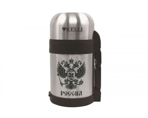 Термос Kelli KL-0912 1,2л 12см нерж. ст. серебристый глянец