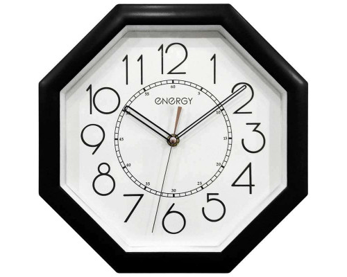 Часы настен EC-125(009499) Energy d-28см 8-миугол.