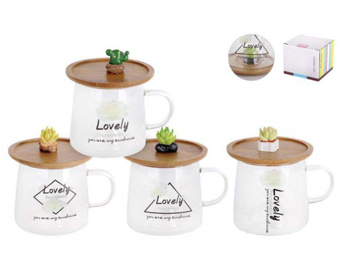 Кружка KR664 КОРАЛЛ "Eco lovely" 0,31л стекло подар. упак.