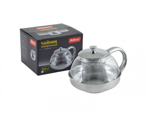 Чайник заварочный стекл.Menta-600(910110) 600мл