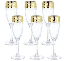 Бокалы для шампанского EAV03-1687 ПромСИЗ Греческий узор 0,17л 6пр. стекло прозрачн.