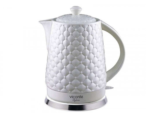 Чайник электрический Viconte VC-3291 белый керам. диск 1,6 л 1800 Вт