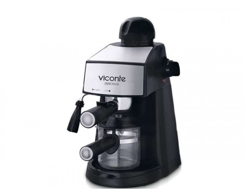 Кофеварка электр. VC-701 Viconte 0,24л 800Вт стекло черн.