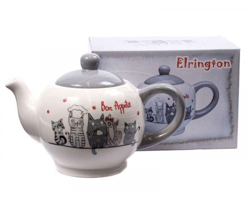 Заварочный чайник керам. 110-07095 Elrington "Коты-поварята" 0,95л.