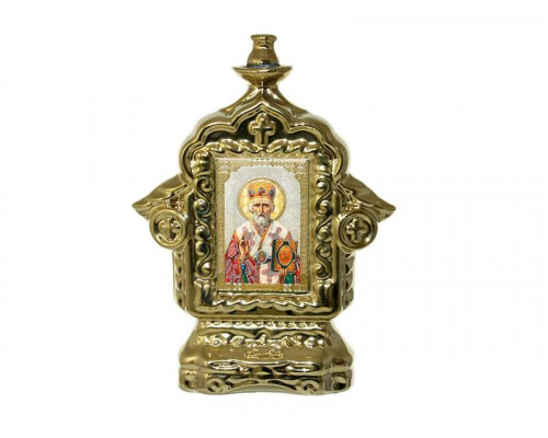 Иконостас 6608 Славянская керамика "КИОТ3" в ассорт. 22см керам. золото