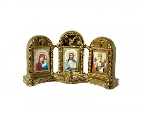 Иконостас 6610 Славянская керамика "Огромный" в ассорт. 18см керам. золото