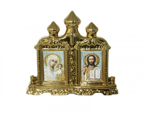 Иконостас 6612 Славянская керамика "Венчальный" а ассорт. 23см керам. золото