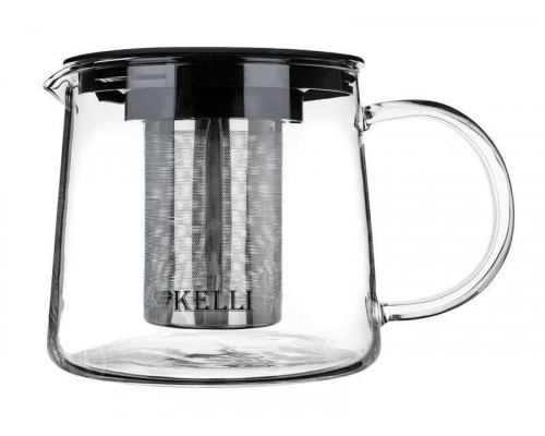 Заварочный чайник KL-3097 Kelli стекло 1л прозрачн.
