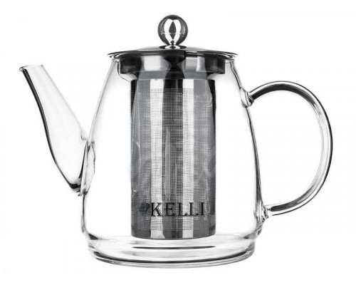 Заварочный чайник KL-3099 Kelli стекло 0,9л прозрачн.