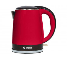 Чайник электрический Delta DL-1370 красный пластик диск 1,8 л 2200 Вт