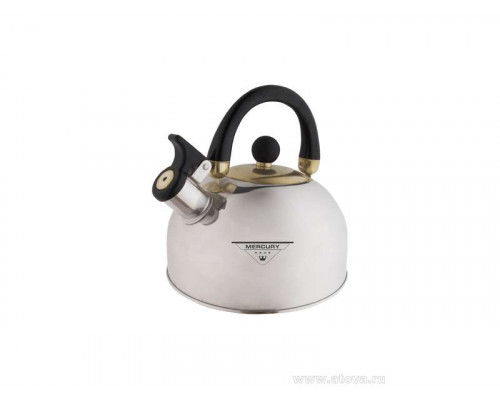 Чайник MERCURY MC-7800 3л сталь хром свисток серебристый