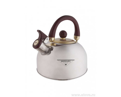 Чайник MERCURY MC-7802 3л сталь хром свисток серебристый