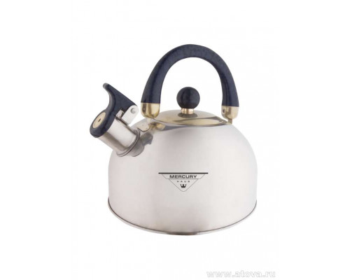 Чайник MERCURY MC-7803 3л сталь хром свисток серебристый